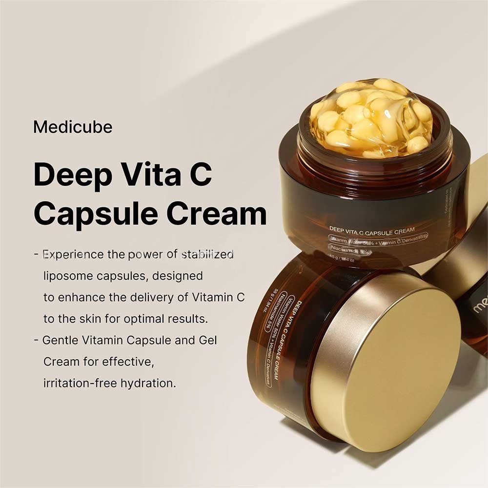 Medicube DEEP VITA C CAPSULE CREAM – Crema en Cápsulas con Vitamina C para una Piel Radiante y Revitalizada
