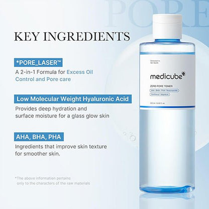 Medicube zero pore toner 250ml